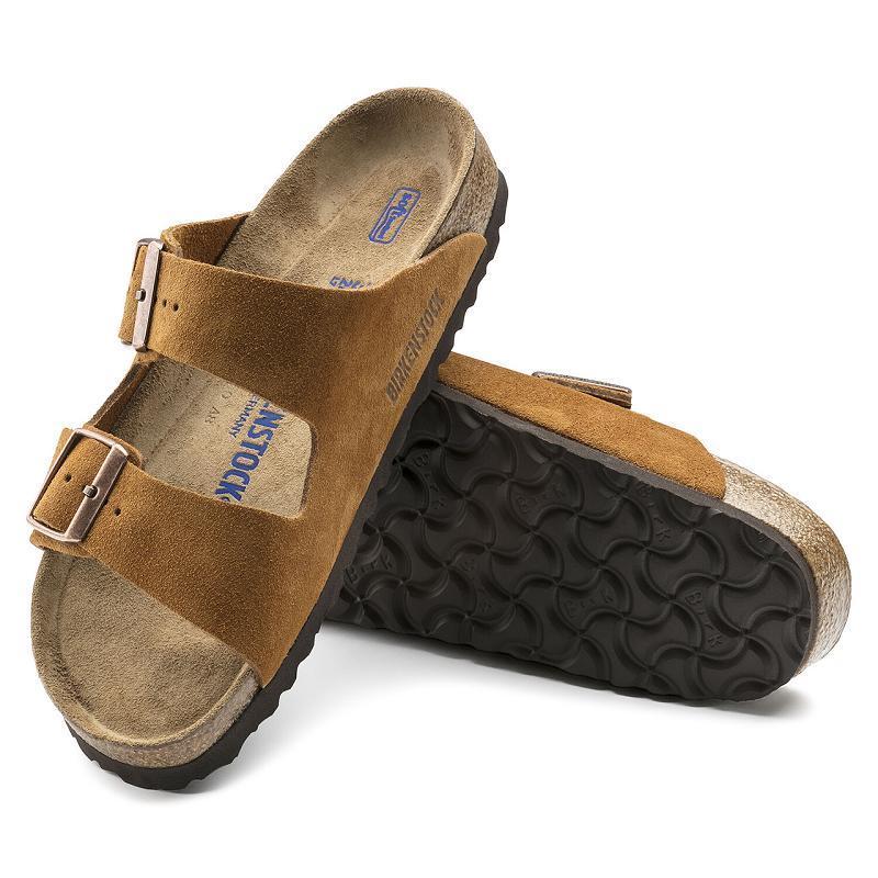 Birkenstock Soft Footbed Ruskind Arizona Herre Brune | DK 257HAP